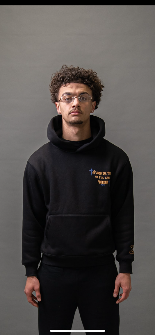 I'll Live Forever - Heavyweight Hoodie Black